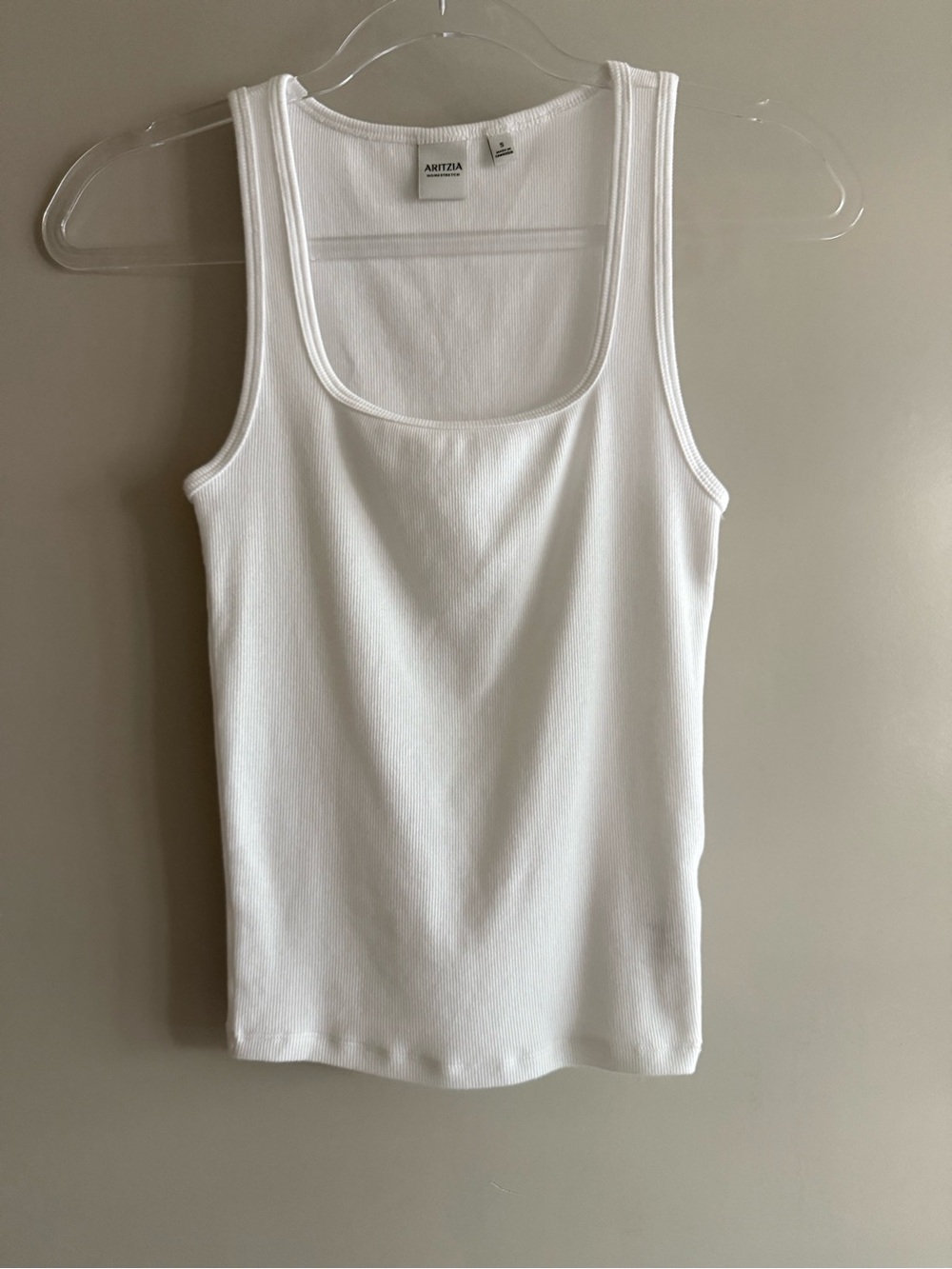 Aritzia Women’s Homestretch Rib Frequency Tank | White | Small